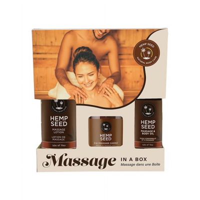 Earthly Body Hemp Seed Massage In A Box Gift Set - Isle Of You (set of 3)