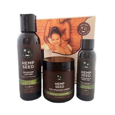 Earthly Body Hemp Seed Guavalava Massage in a Box