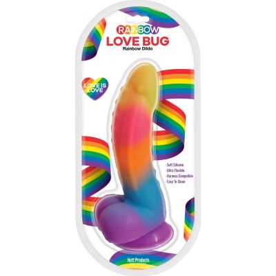 Love Bug Silicone Dildo with Suction Cup 7in