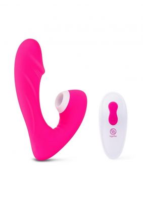 Together Toys Internal Kisses Silicone Rechargeable Dual Stimulation Vibrator with Remote Control