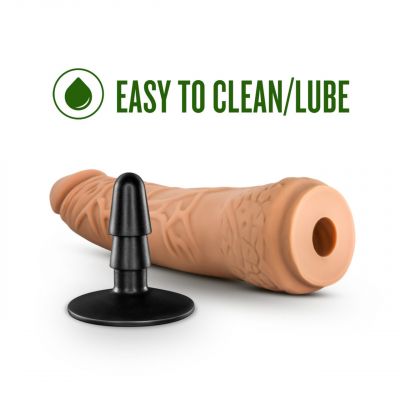 Lock On Hexanite Dildo with Suction Cup Adapter 7.5in