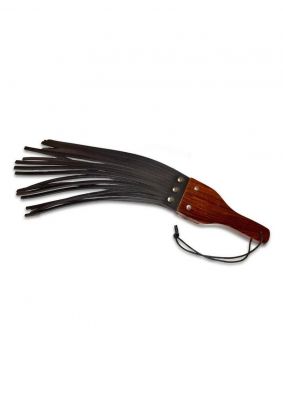 Prowler RED Leather and Wood Fringe Paddle