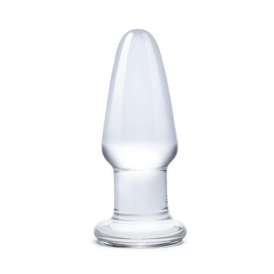 Glas Glass Butt Plug 3.5 Inches Clear
