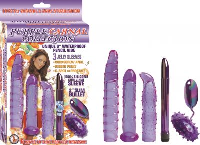 Purple Carnal Collection Waterproof Vibrator Kit
