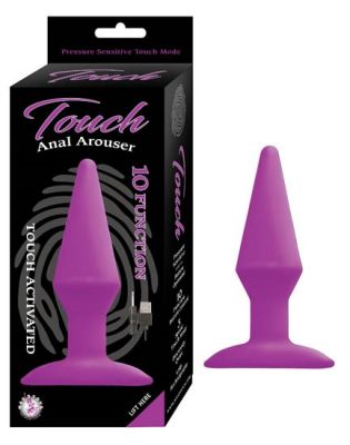 Touch Anal Arouser 10 Function USB Rechargeable Touch Activated Anal Plug Waterproof 5 Inches