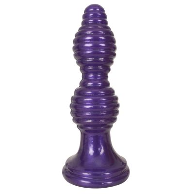 The Queen Ribbed Anal Plug - Purple