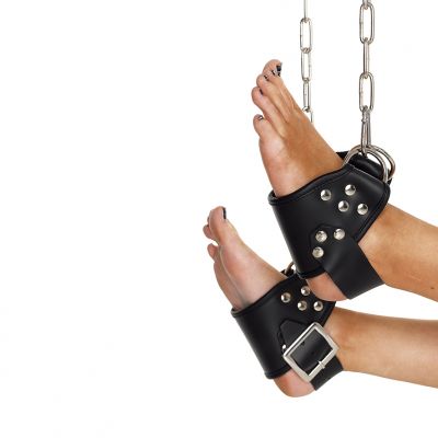 Double Leather Hanging Ankle Restraints