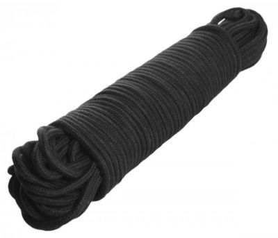 96 Foot Cotton  Black Bondage Rope