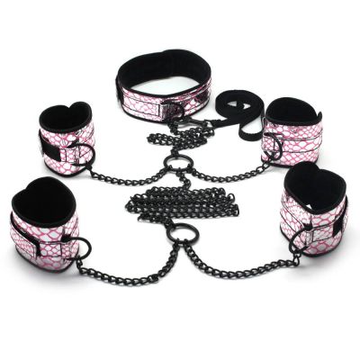 Faux Leather Collar to Wrist and Ankle Restraint