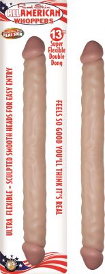 Real Skin All American Whoppers Double Dong 13 Inch Waterproof