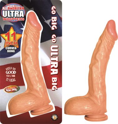 All American Whopper Curved Dong Waterproof 11 Inch