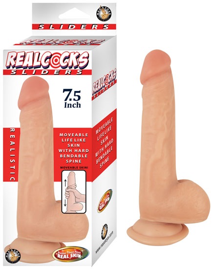 Realcocks+Sliders+7.5+inch+Non+Vibrating+Suction+Cup+Harness+Compatible