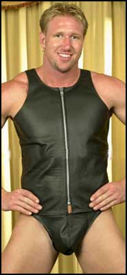 Zip Front Leather Tank