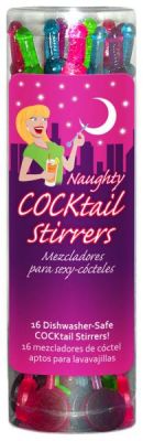 Naughty Cocktail Stirrers 16 Per Pack