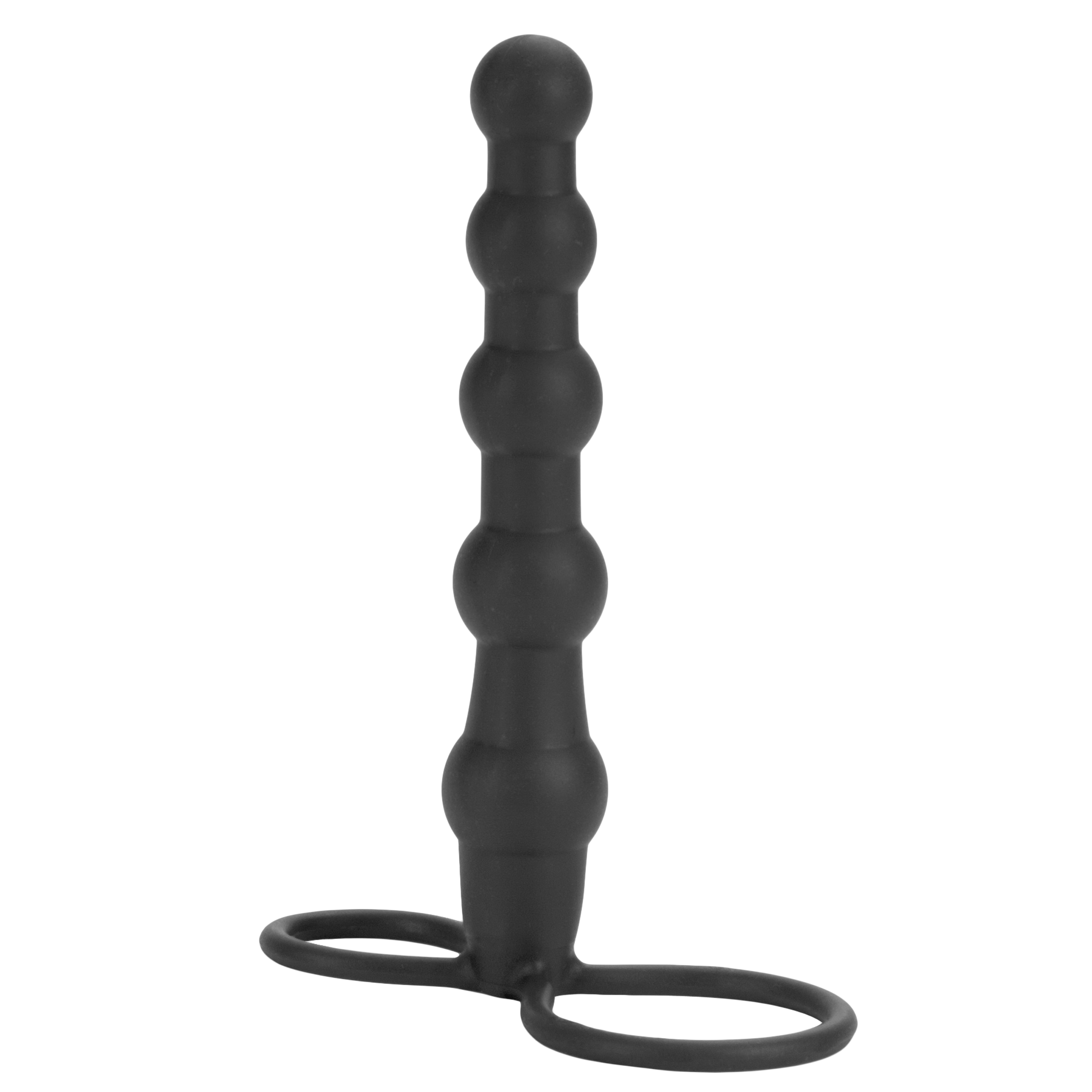 Silicone+Beaded+Double+Rider+Anal+Probe+Cockring