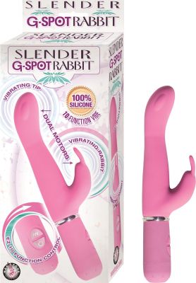 Slender G Spot Silicone Rabbit Waterproof 8.37 Inch