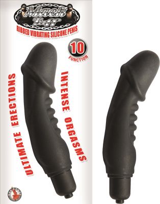 Mack Tuff Ribbed Vibrating Silicone Penis Vibrator 5 Inch