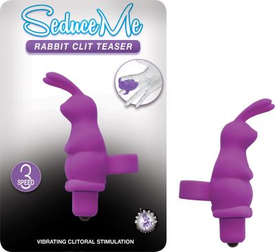 Seduce Me Rabbit Clit Pleasure Silicone Finger Massager Waterproof 3.5 Inch