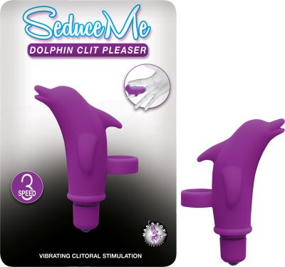 Seduce Me Dolphin Clit Pleasure Silicone Finger Massager Waterproof 3.5 Inch