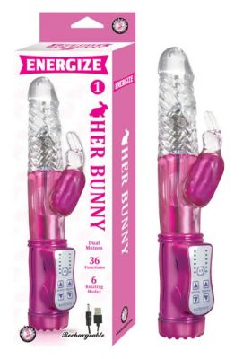 Energize Her Bunny 01 Dual Motor Rotating Rabbit USB Rechargeable Vibe Waterproof 9 inch