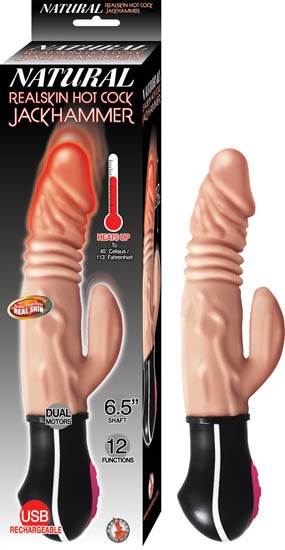 Natural+Realskin+Hot+Cock+Jackhammer+Vibrator+USB+Rechargeable+Clitoral+Stimulation+Silicone
