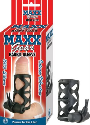 Maxx Gear Silicone Rabbit Sleeve Waterproof 3 Inch