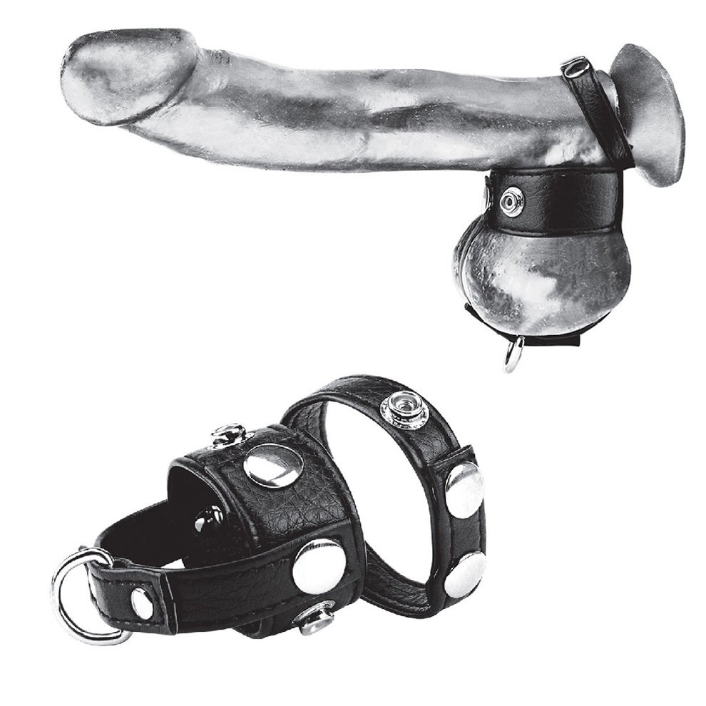 C%26B+Gear+Cock+Ring+With+Ball+Stretcher+Black+1+Inch