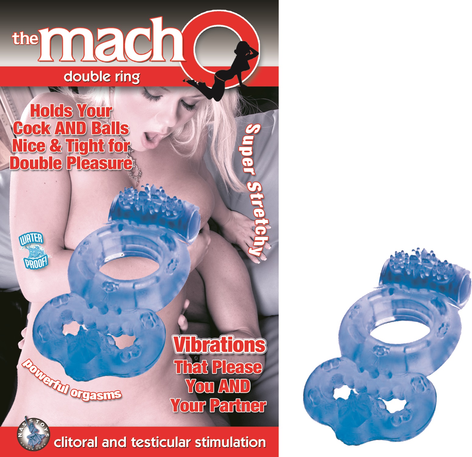 The+Macho+Double+Ring+Clitoral+And+Testicular+Stimulation+Vibrating+Cockring+Waterproof