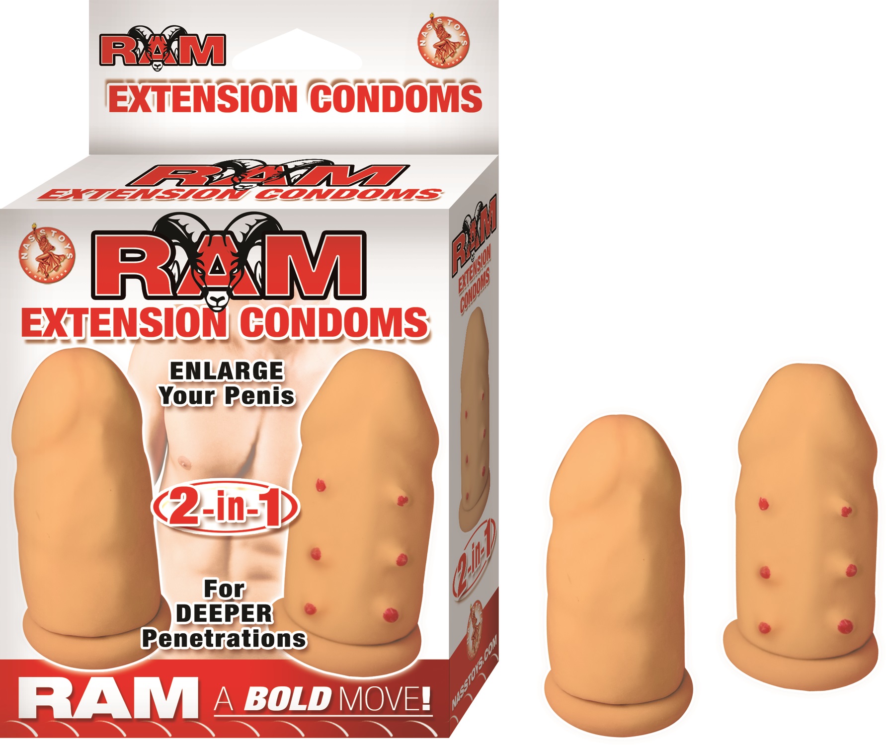 Ram+Extension+Condoms+Latex+Extender+Sleeves+2+Each+Per+Box
