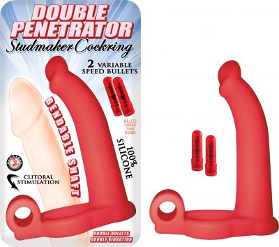Double Penetrator Studmaker Silicone Cockring