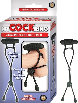 Vibrating Bullet and Cock Tie & Scrotum Cinch Waterproof