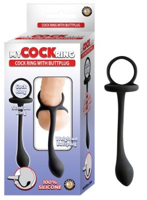 My Cockring W/buttplug Weighted Plug Non Vibrating