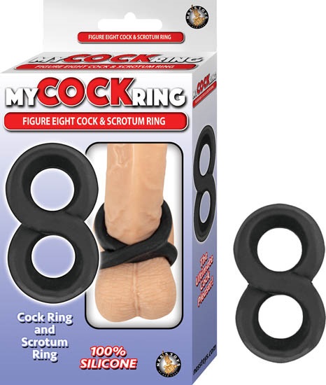My+Cockring+Figure+Eight+Cock+%26+Scrotum+Ring+Silicone