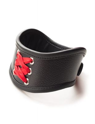 Red Laced Leather Posture Collar