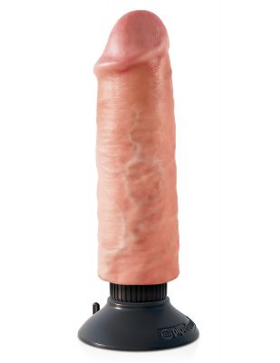 King Cock 6 inch Vibrating Suction Cup Dildo