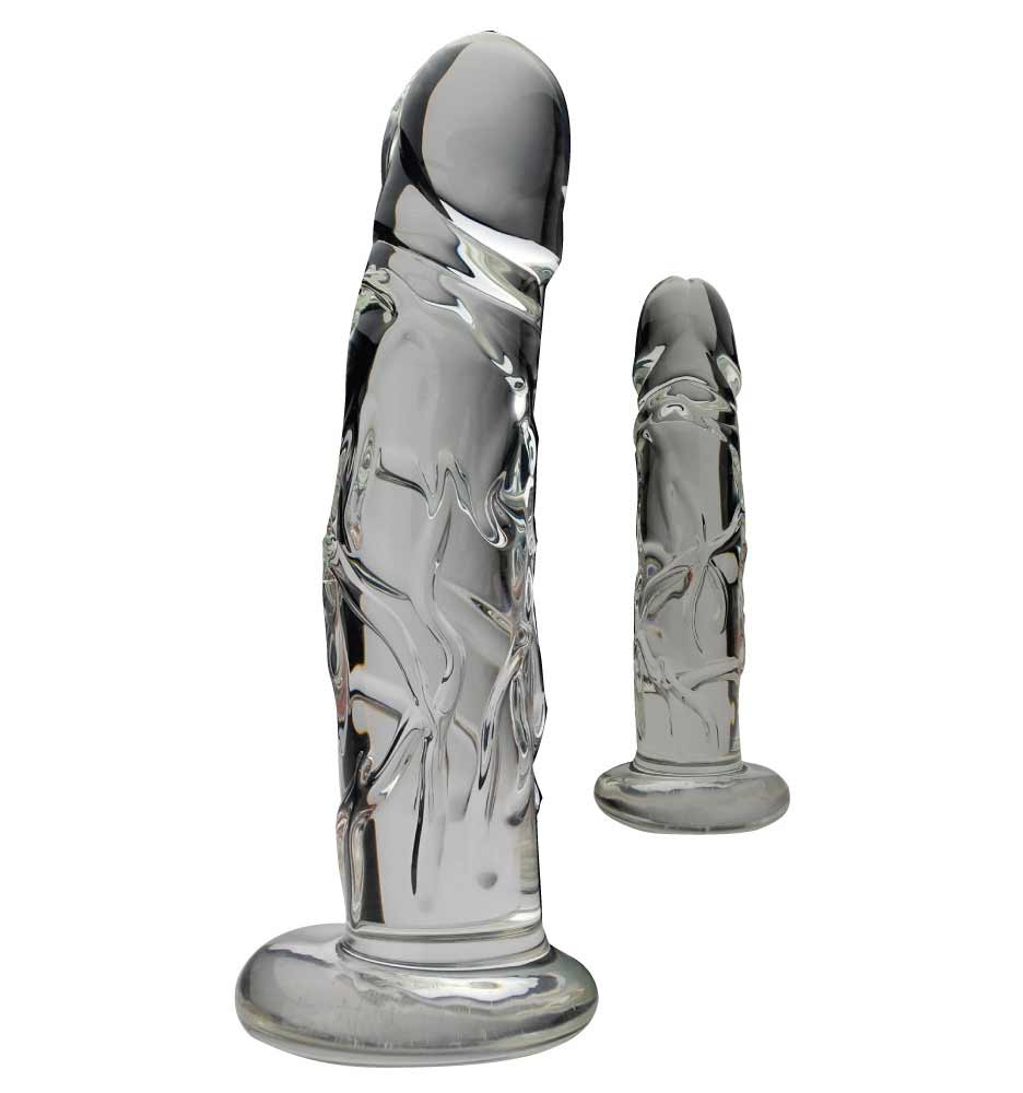 Realistic+Glass+Dildo+with+Base