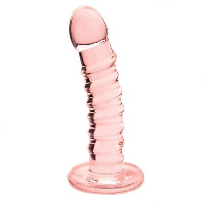 Basic Curve Glass Dildo with Twist  Dong