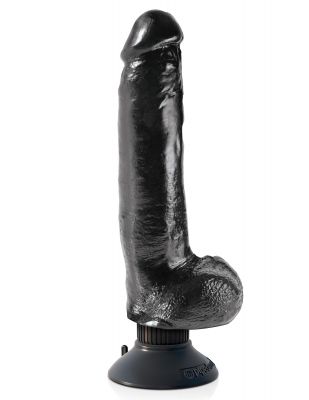 King Cock Vibrating Realistic Dildo With Balls Waterproof 9 Inch