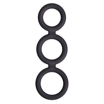 Renegade Black Triad Rings Silicone Cock Ring