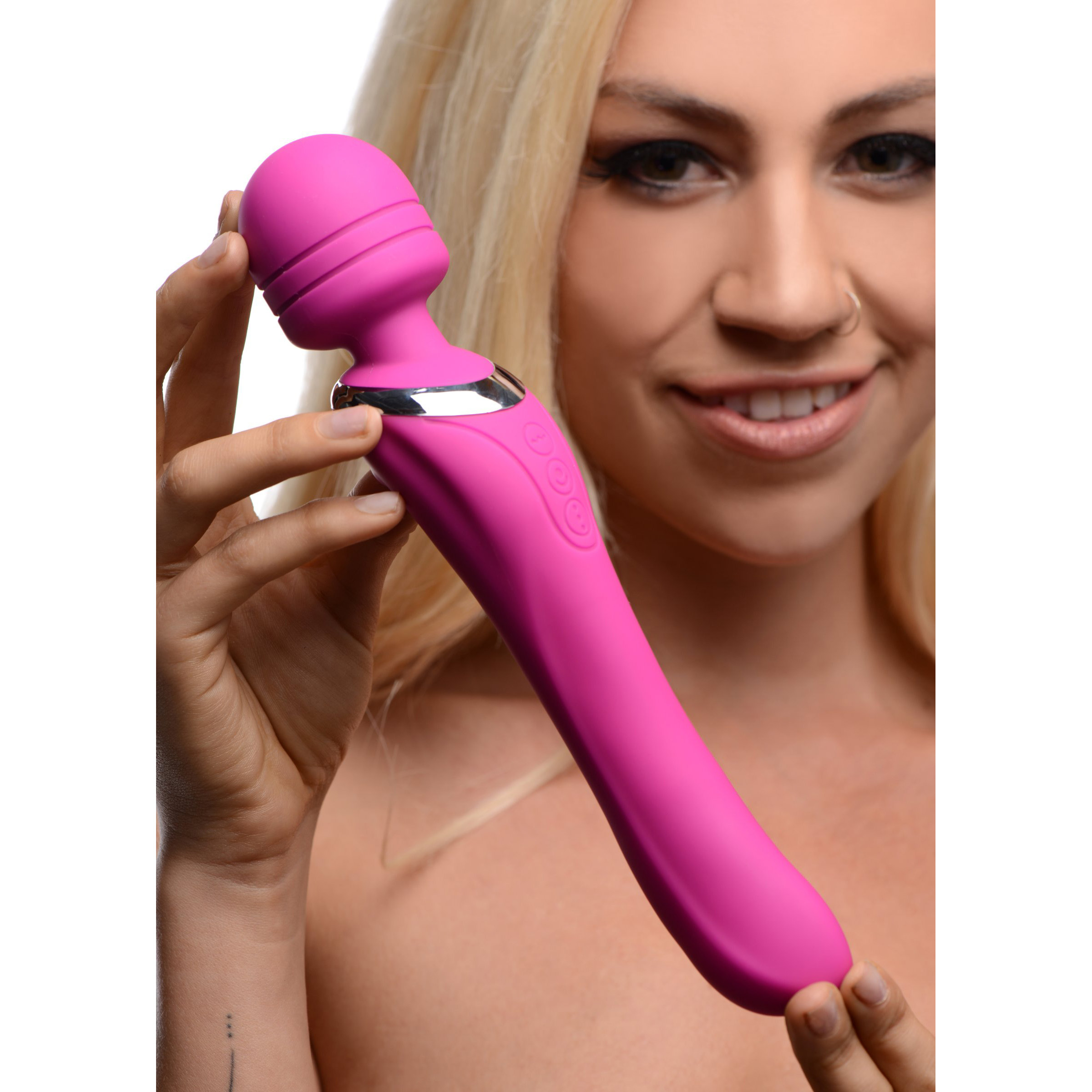 Whirling+Wand+2+in+1+Silicone+Dual+Massage+Wand