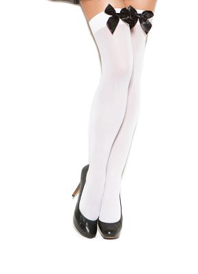 Thigh High Stockings with Satin Bow