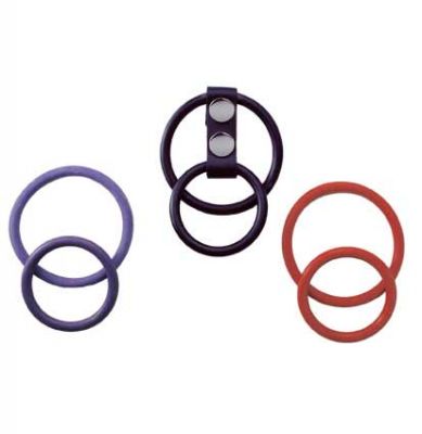 Spartacus Interchangeable Dual Rubber Cock Ring Set