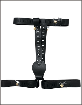 Women's Leather 5-Lock Chastity Belt