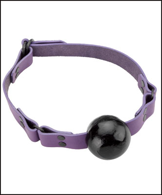 Black and Purple Bondage Ball Gag