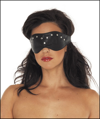 Leather Blindfold With Rivets