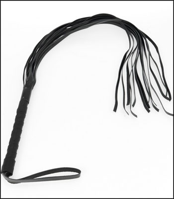 Leather+Flogger+Bondage+Whip+with+14+Strings