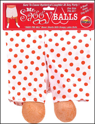 Mr Saggy Balls Over The Hill Boxers With Droopy Latex Balls
