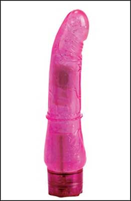 10 Function Hot Pinks Stud Vibrating Jelly Dong