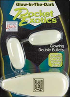 Glow-Dark Pocket Exotics - Vibrating Double Bullet