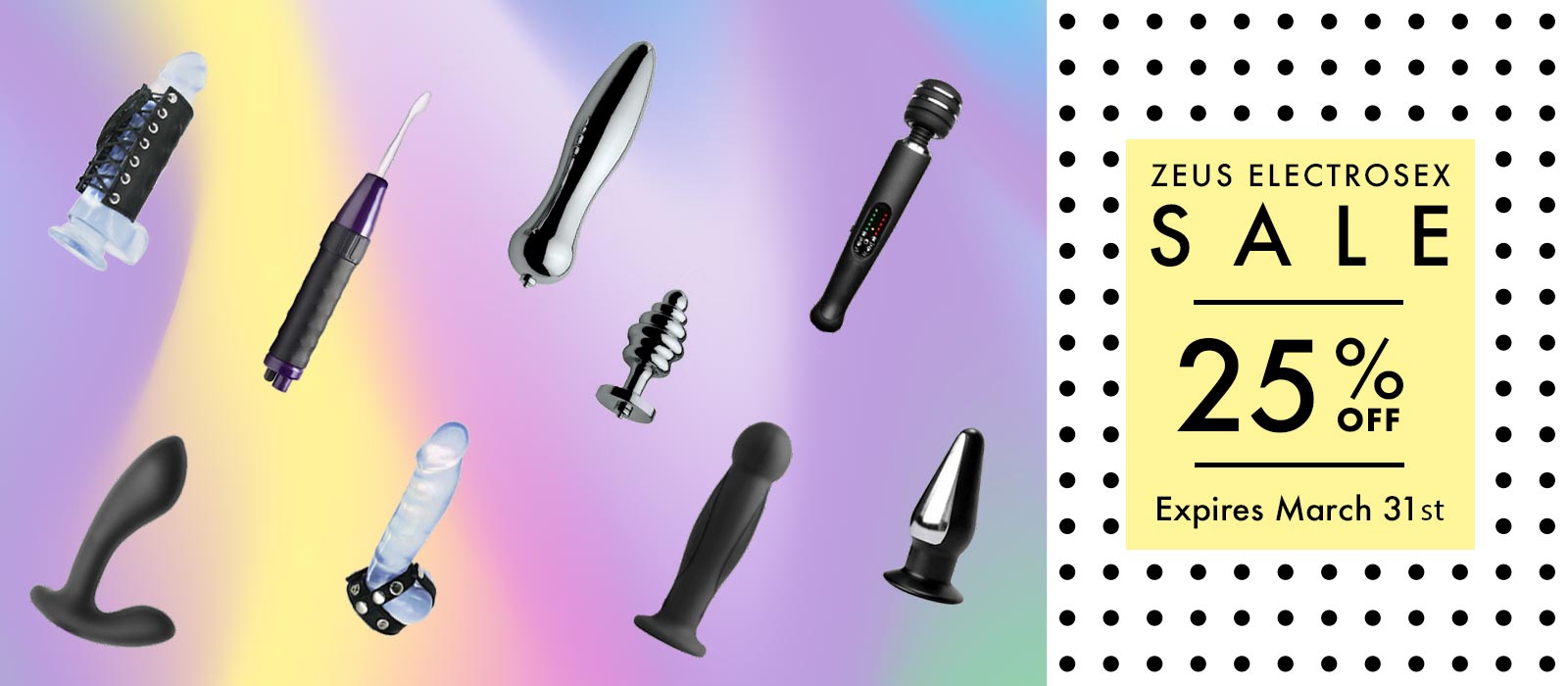 Zeus Electrosex Sale, Save 25% on all Zeus Products